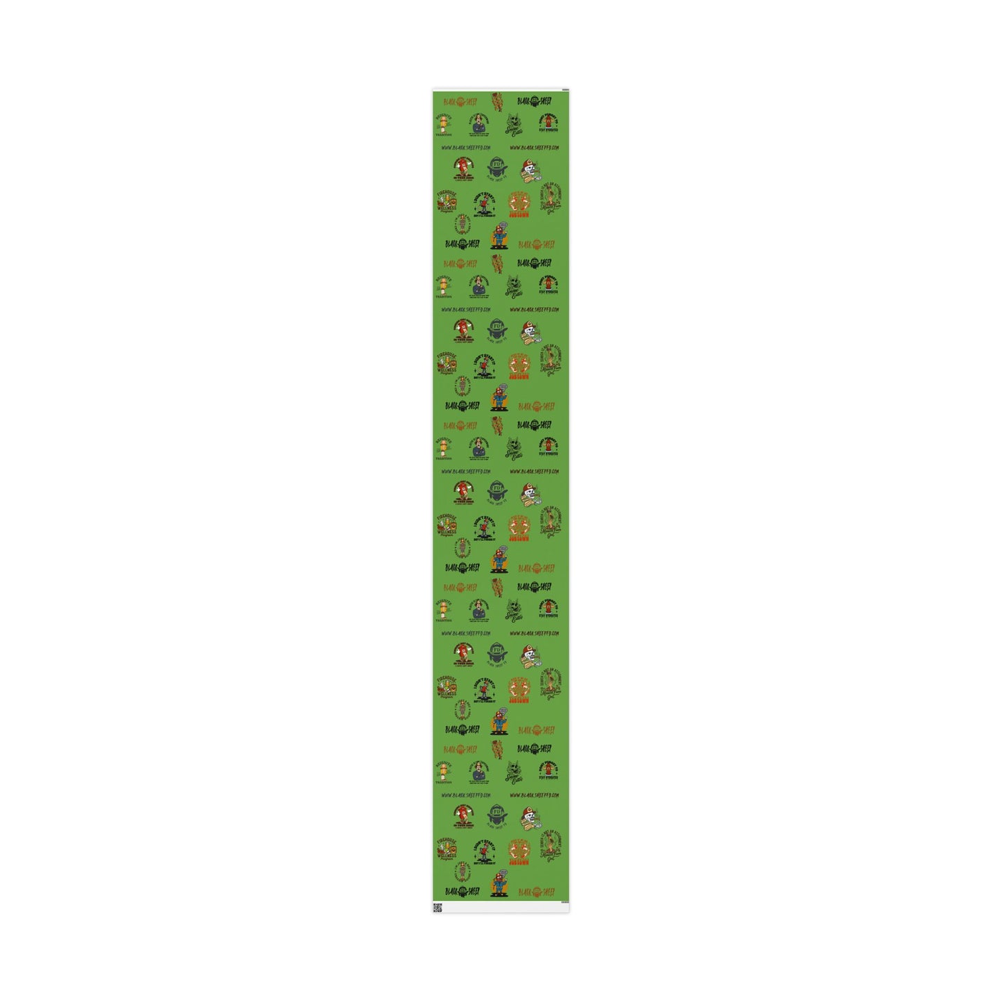 Wrapping Paper Roll — Retro Vintage Barber Tools Pattern