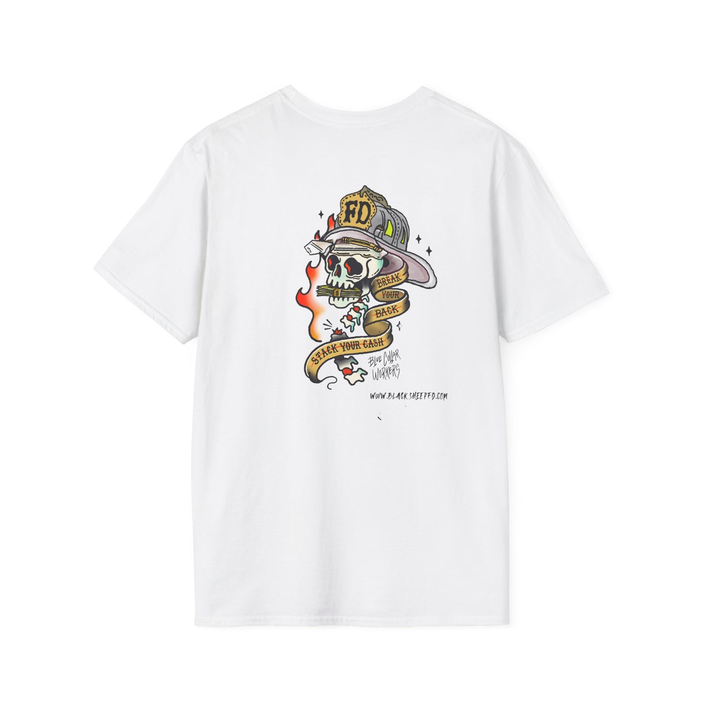 Blue Collar "Break'n Backs / Stack'n Cash" Firefighter Tee