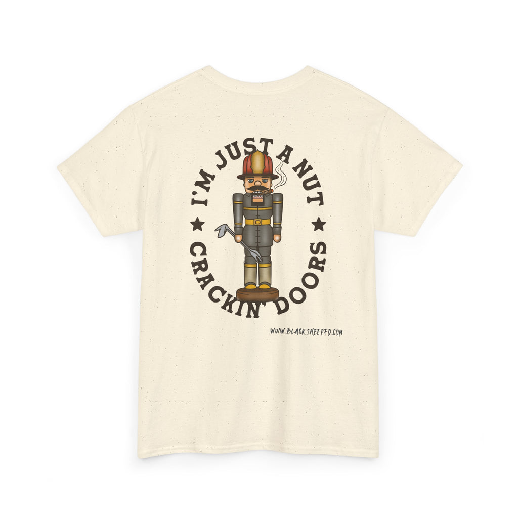Nutcracker Tee – “I’m Just a Nut Crackin’ Doors” Holiday Graphic Shirt