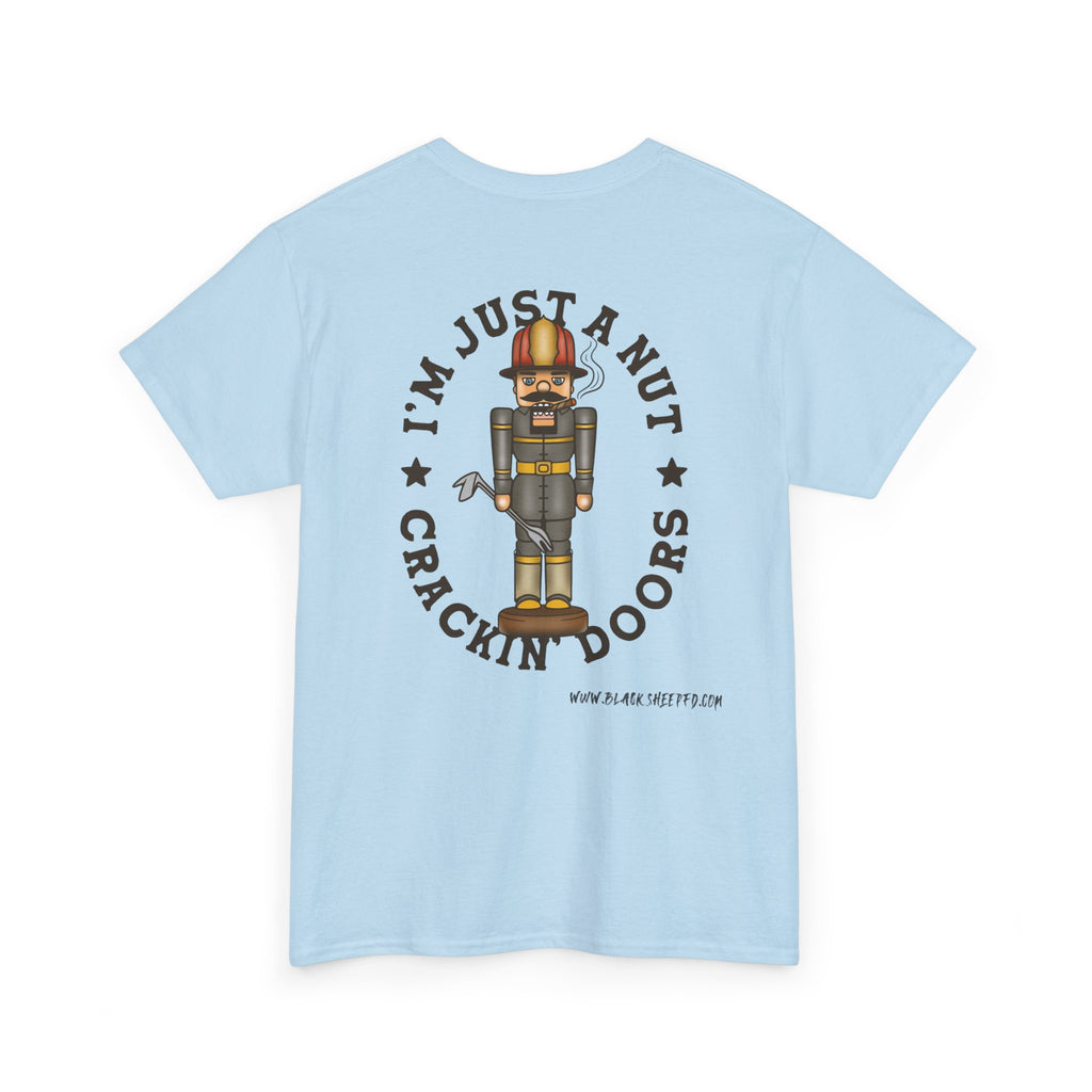 Nutcracker Tee – “I’m Just a Nut Crackin’ Doors” Holiday Graphic Shirt