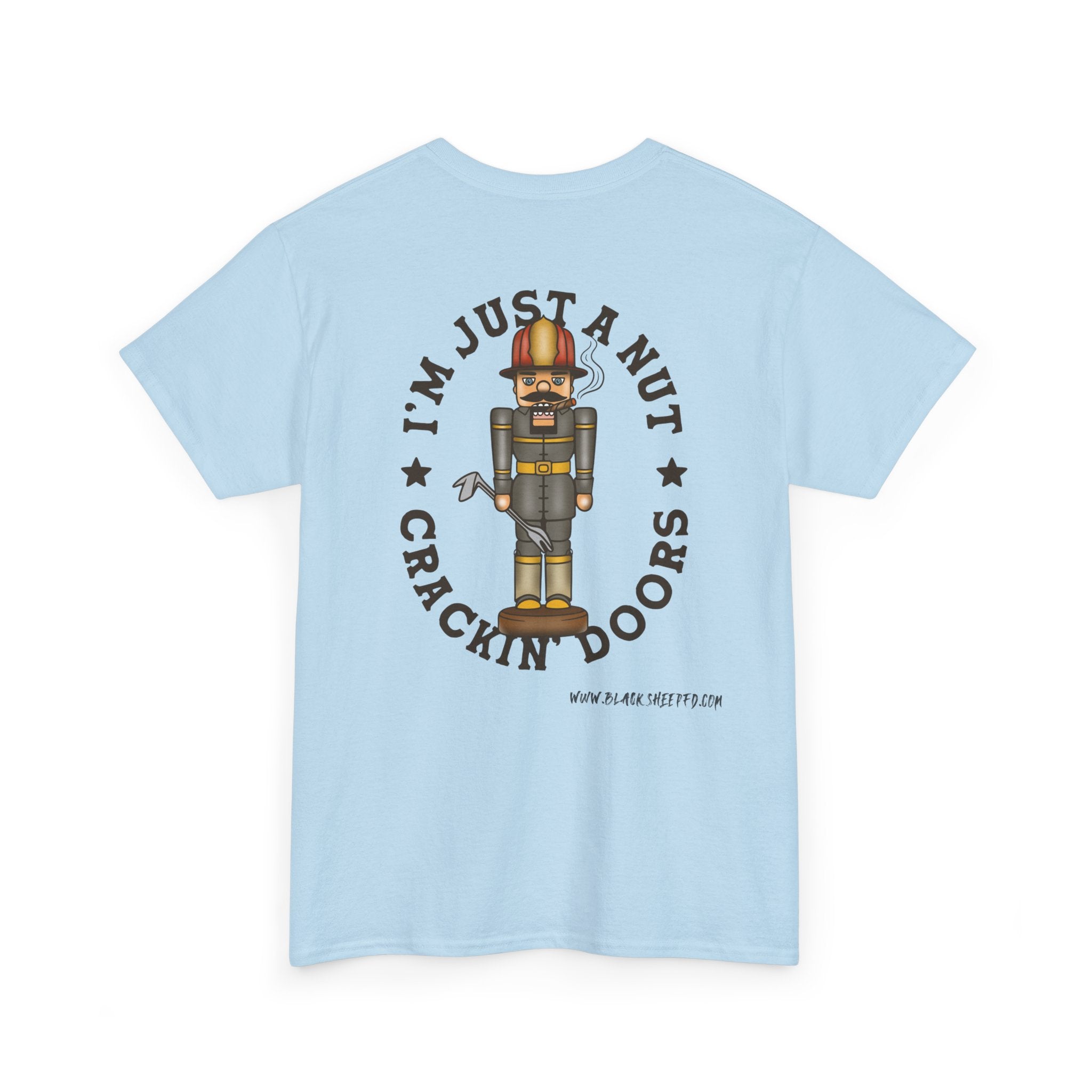 Nutcracker Tee – “I’m Just a Nut Crackin’ Doors” Holiday Graphic Shirt