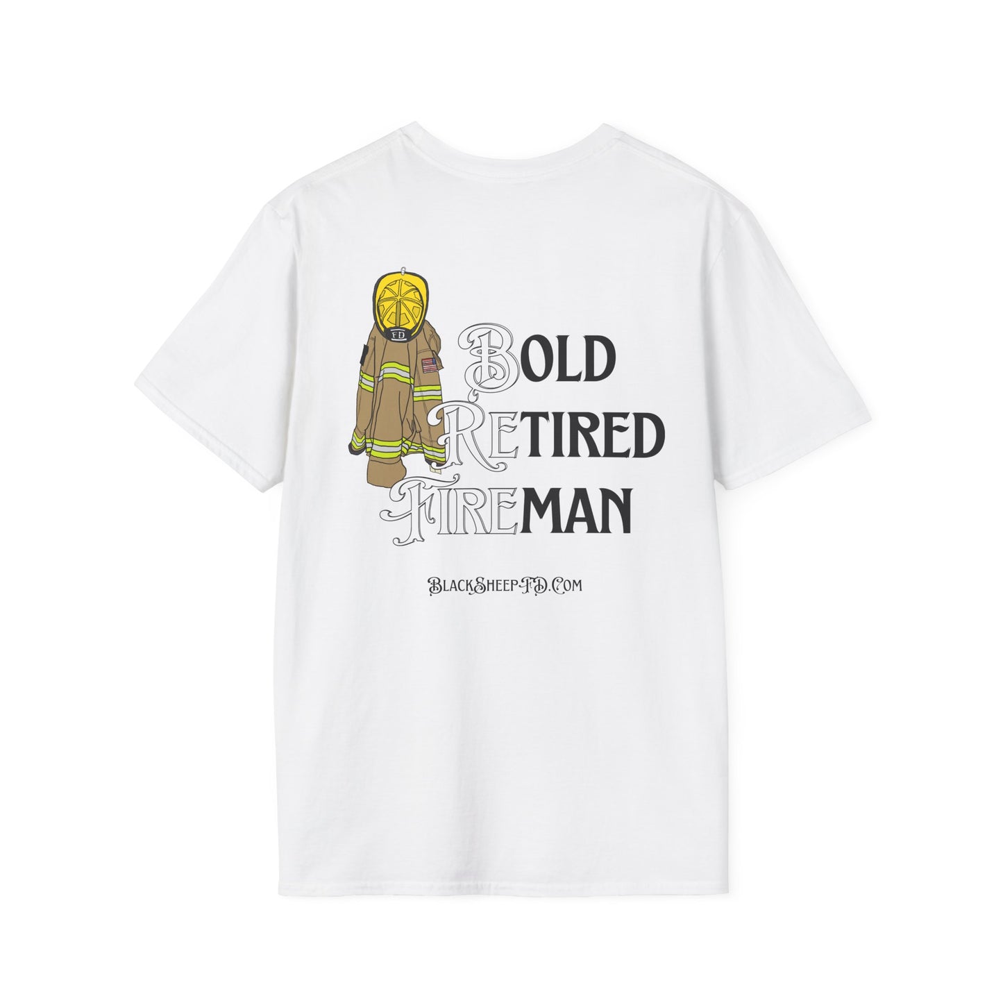 Bold Retired Fireman - Old Tired Man Graphic Tee