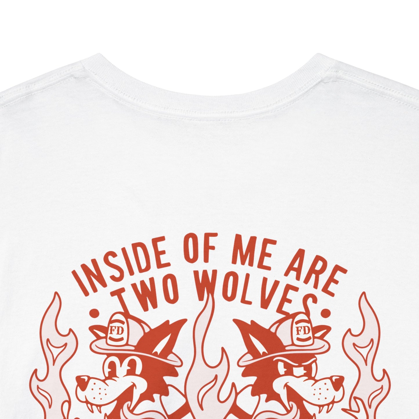 Job Town Wolves “Inside of Me Are Two Wolves” Retro Coloration Tattoo Shirt
