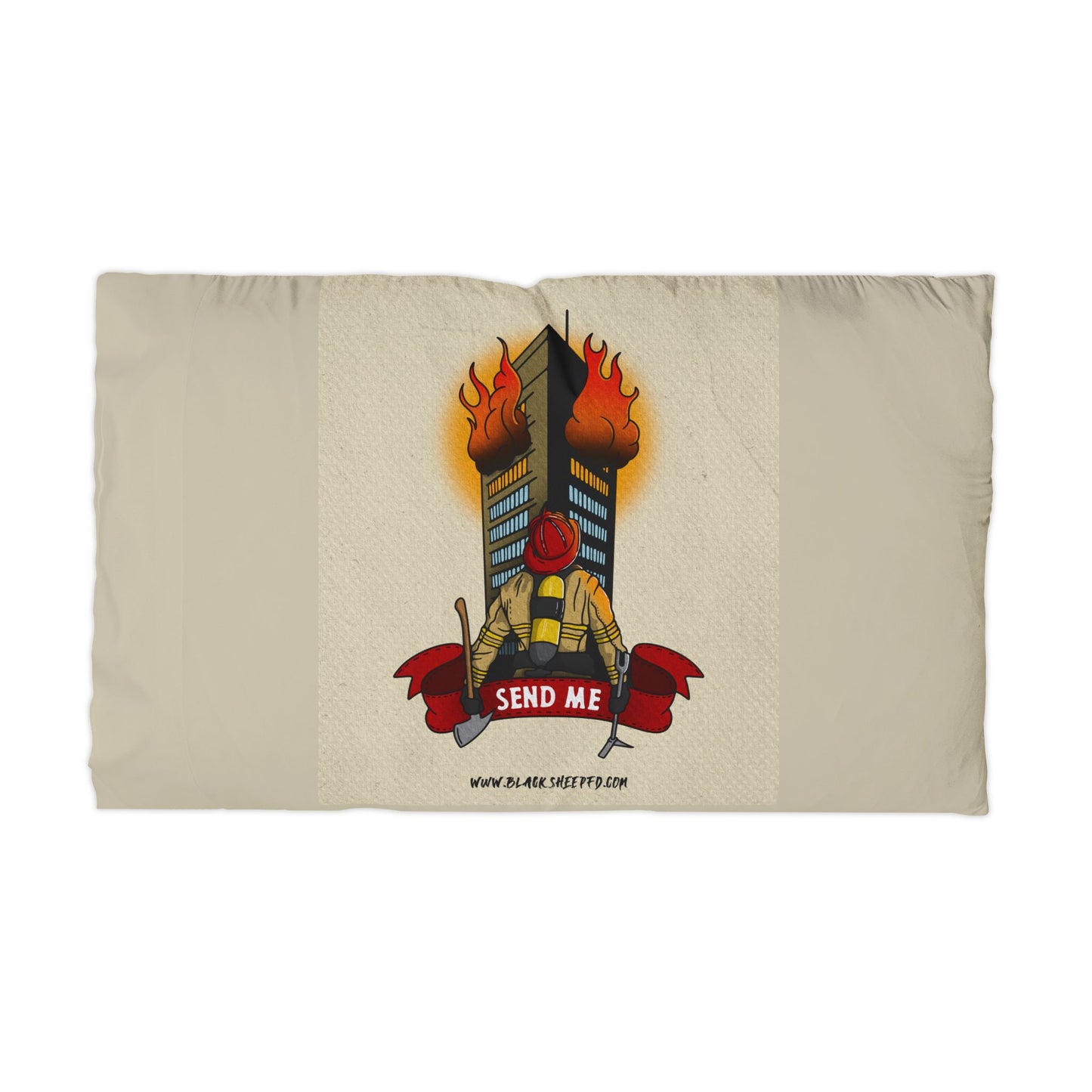'Send Me' Microfiber Firefighter Pillowcase