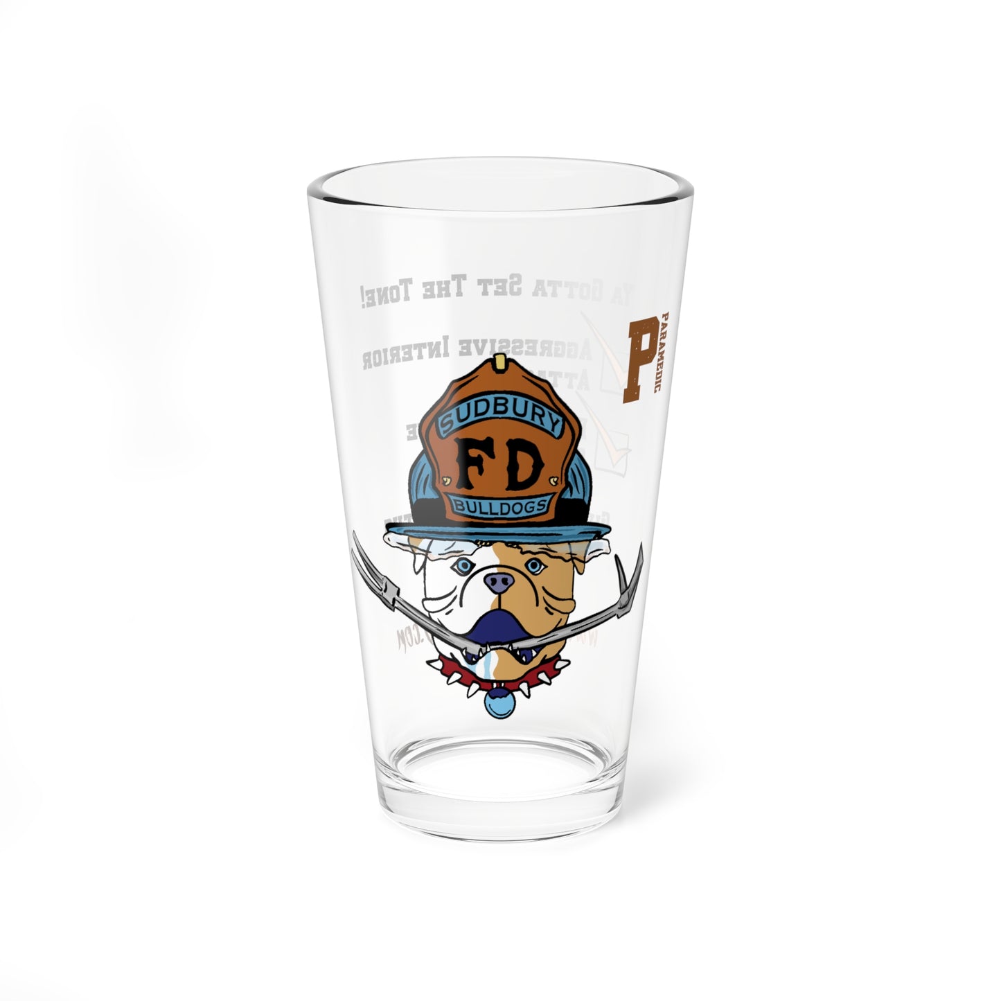 Firefighter Sudbury Bulldogs 16oz Glass – PARAMEDIC Pint Glass