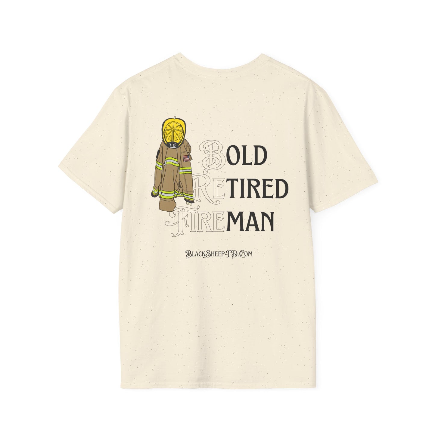 Bold Retired Fireman - Old Tired Man Graphic Tee