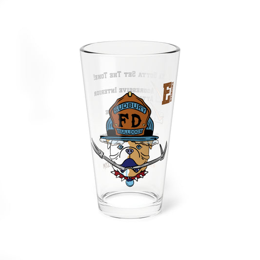 Firefighter Sudbury Bulldogs 16oz Glass – ENGINEER Pint Glass