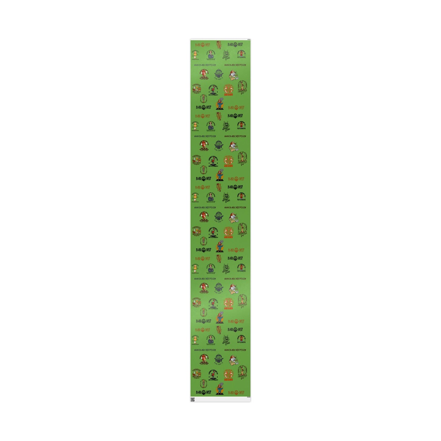 Wrapping Paper Roll — Retro Vintage Barber Tools Pattern