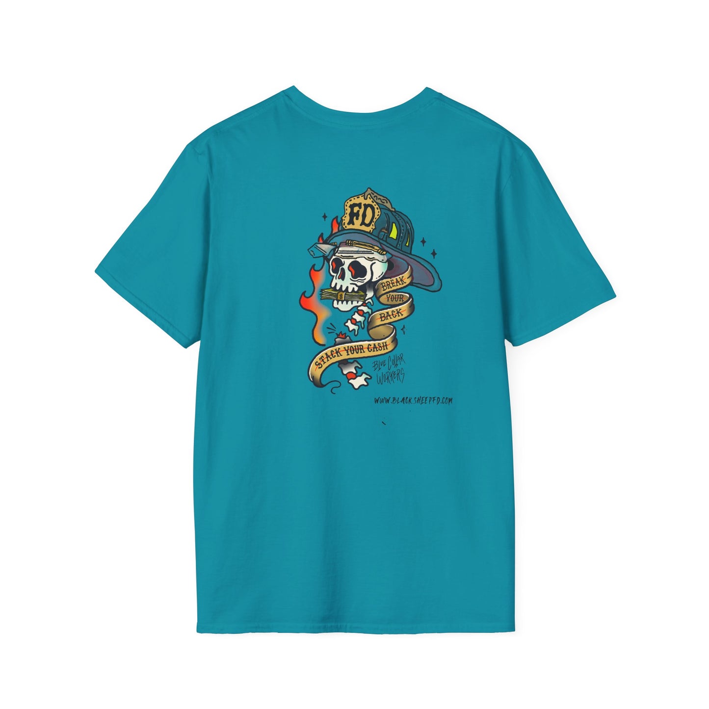 Blue Collar "Break'n Backs / Stack'n Cash" Firefighter Tee
