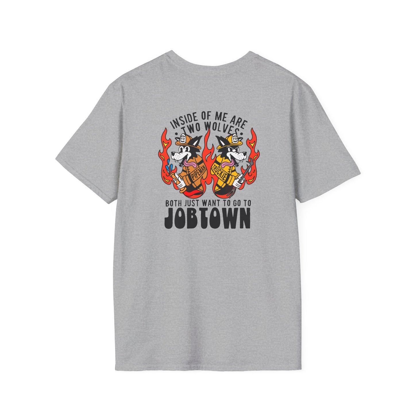 "Inside of Me Are Two Wolves," Firefighter Soft Style Tee Shirt