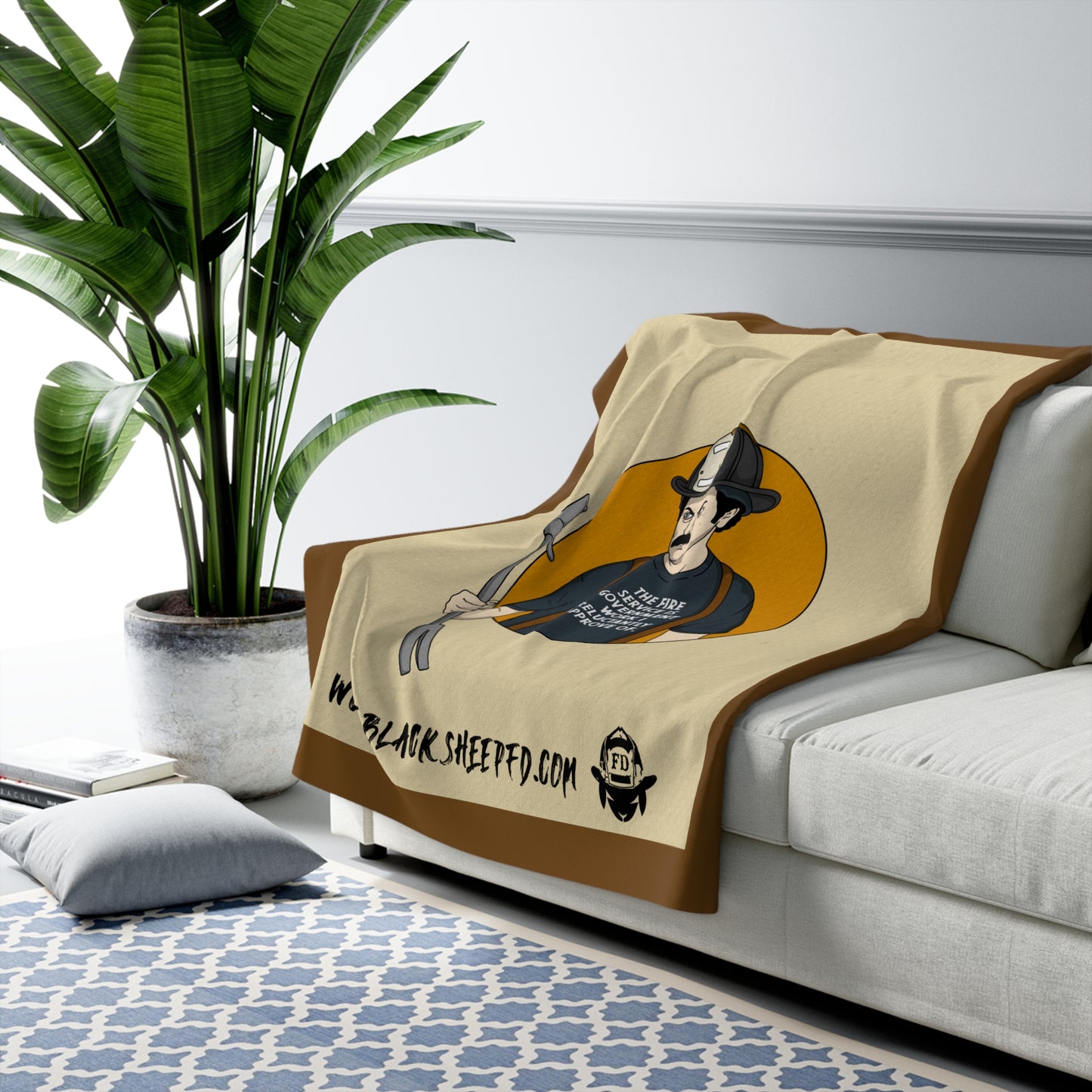 "Reluctantly Approved" Sherpa Station Blanket - Brown Version