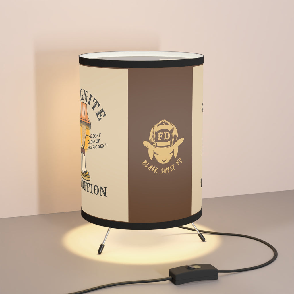 "Reignite Tradition" Vintage Leg Lamp Design Printed Shade