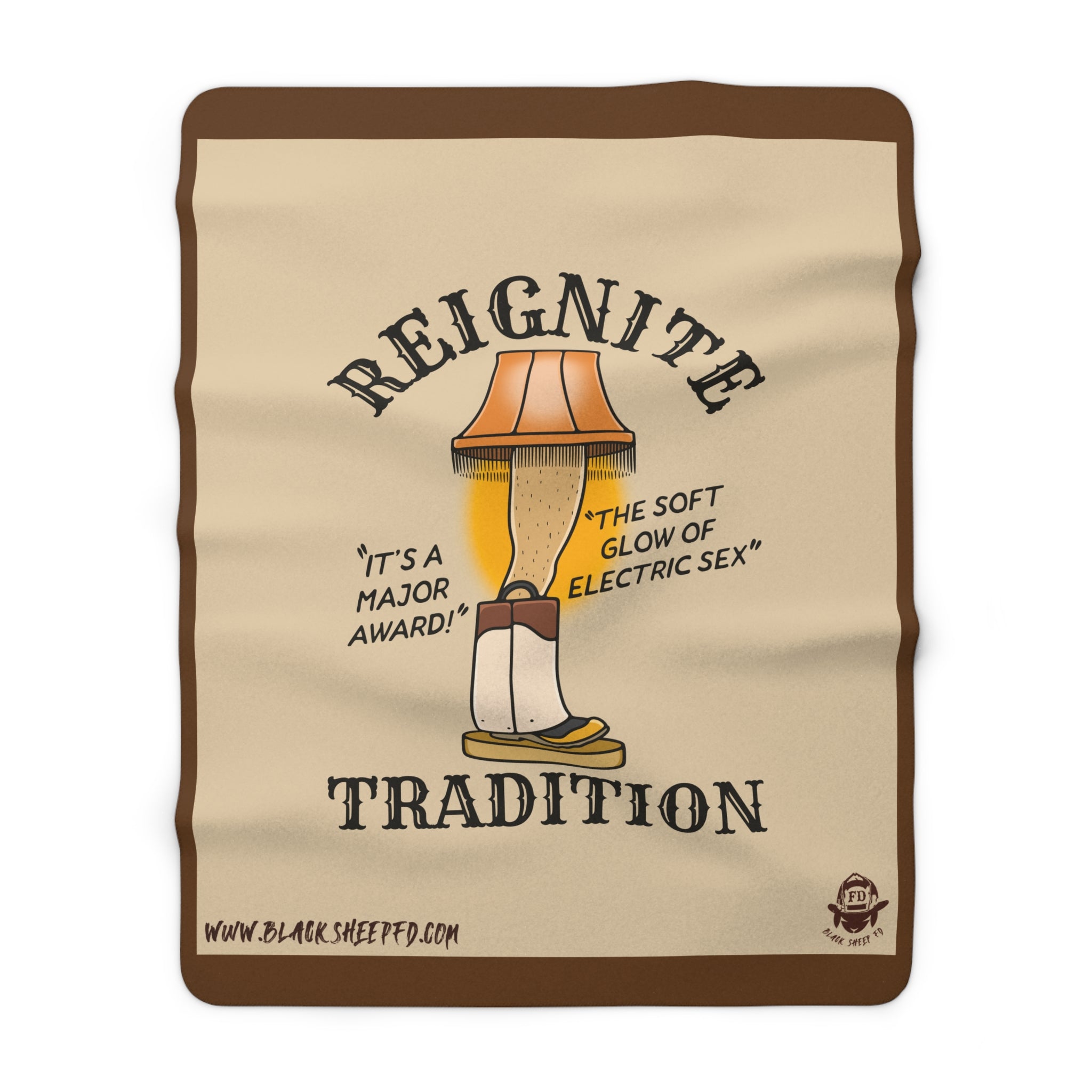 "Reignite Tradition" Leg Lamp Sherpa Blanket/Throw