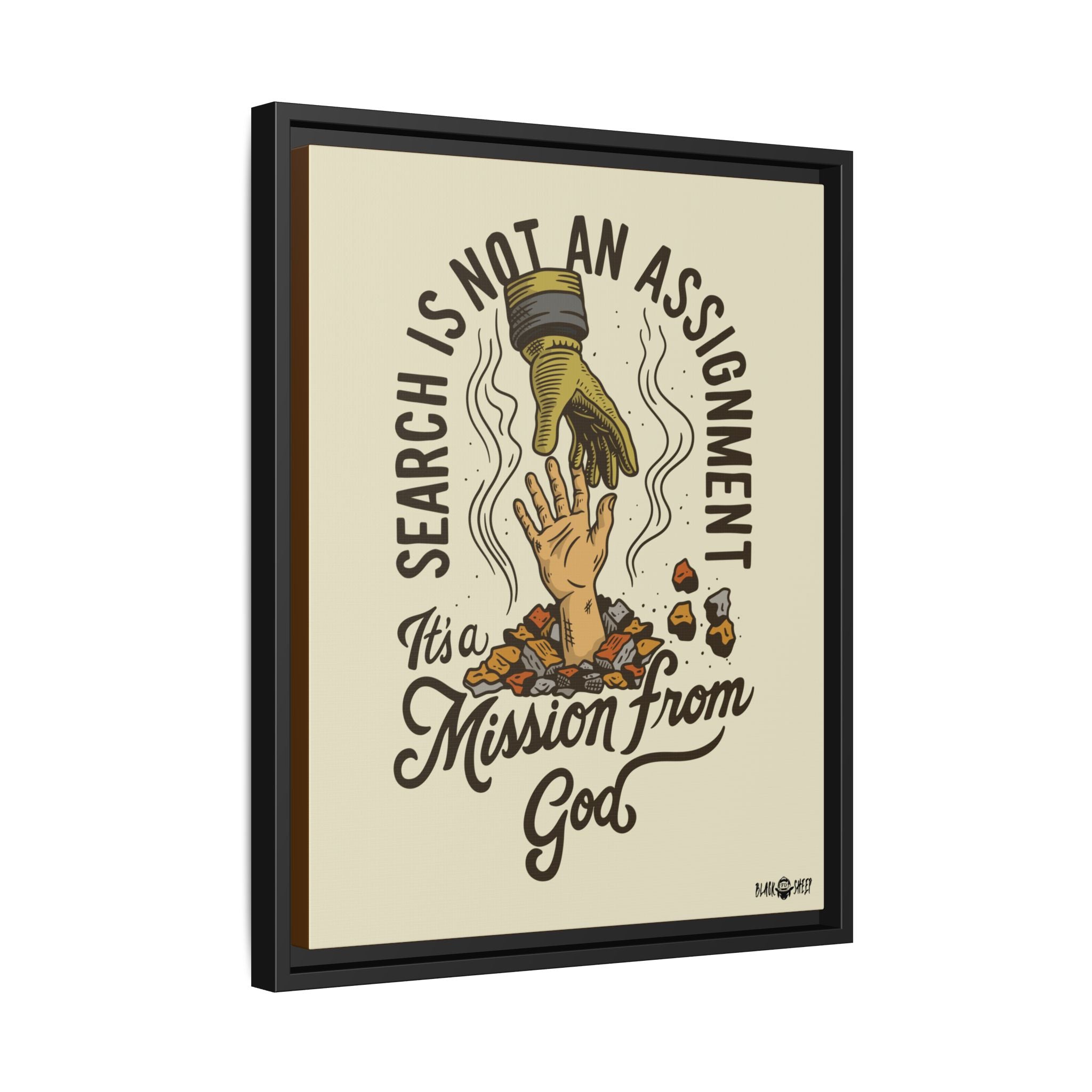 Black Sheep "More Than An Assignment" Framed Canvas Art by M.Premo