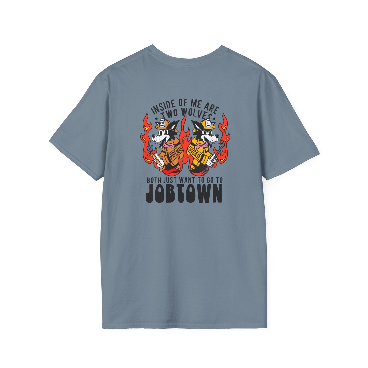 "Inside of Me Are Two Wolves," Firefighter Soft Style Tee Shirt