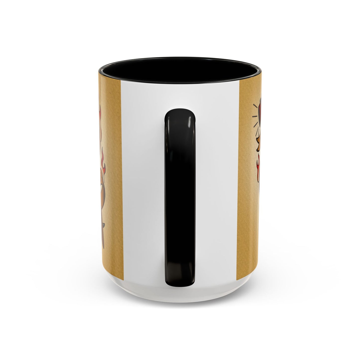 Forged in the Flames Coffee Mug — Firefighter Tattoo-Style Accent Mug