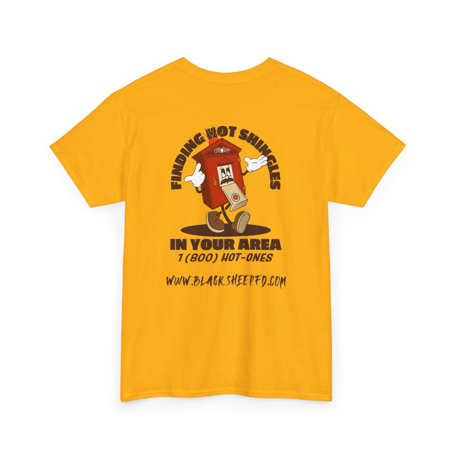 Fire Alarm Box "Looking For Hot Shingles" Heavy Blend Tee