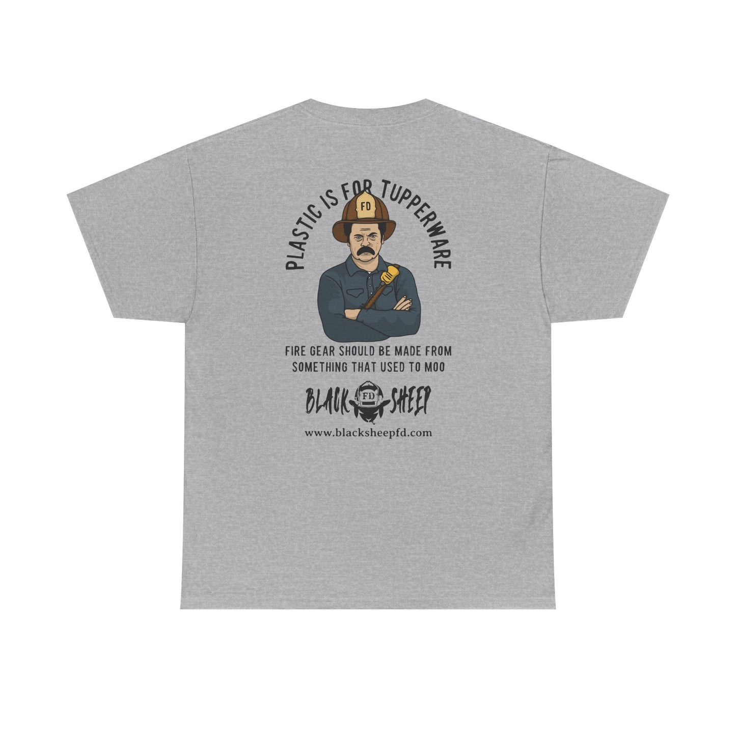 Black Sheep "Plastic Is For Tupperware" Heavy Tee