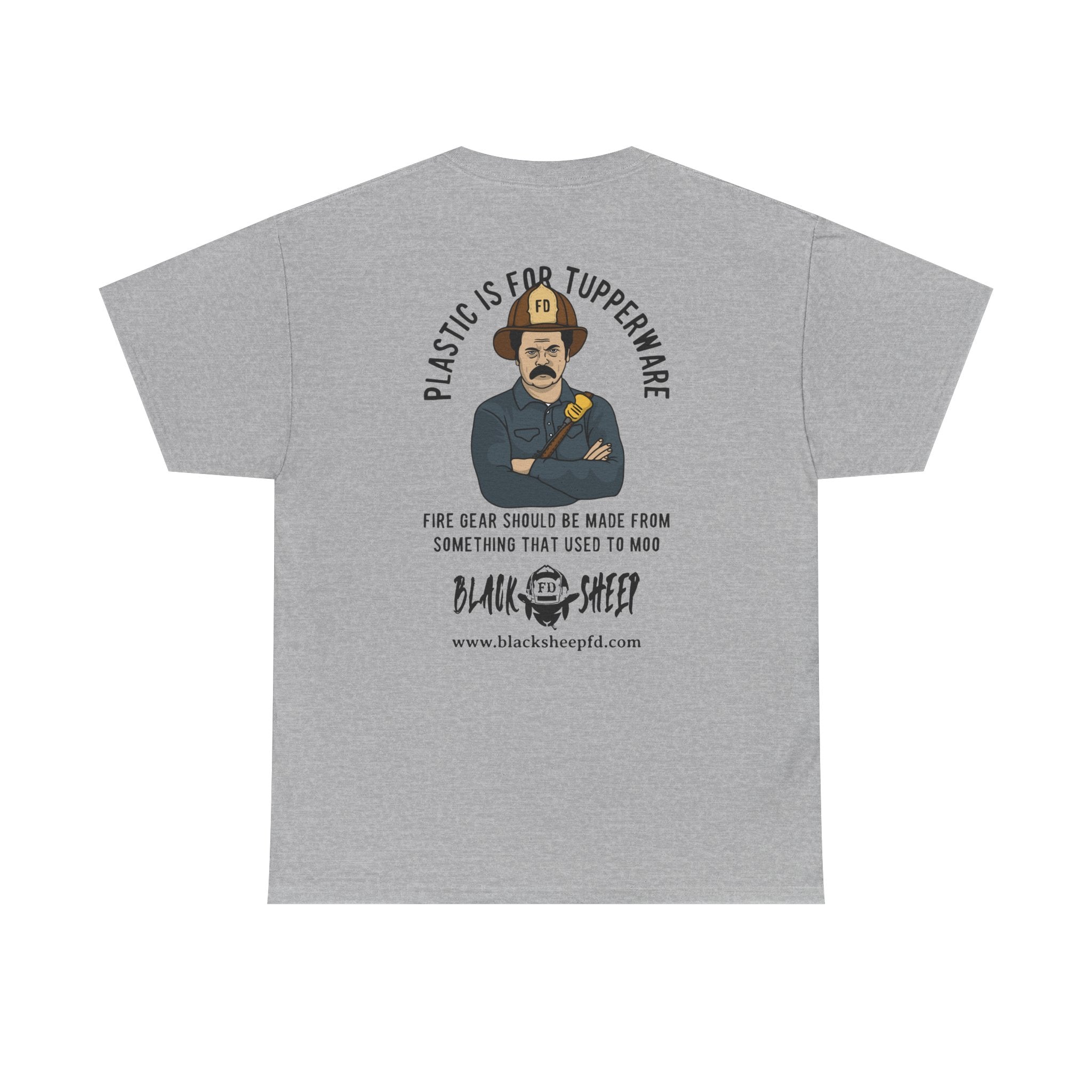 Black Sheep "Plastic Is For Tupperware" Heavy Tee