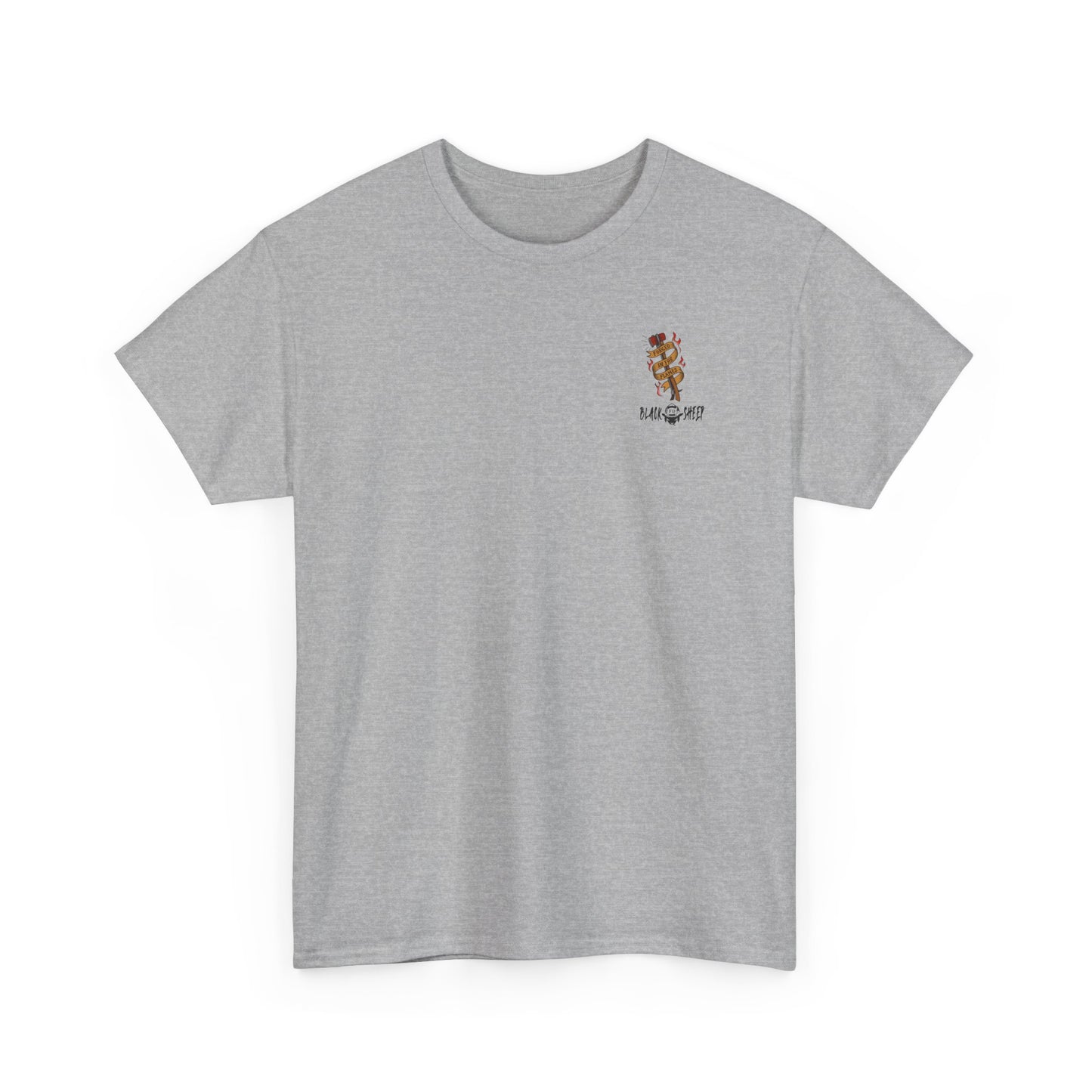 Graphic Tee — 'Forged in the Flame' Firefighter Tattoo Design