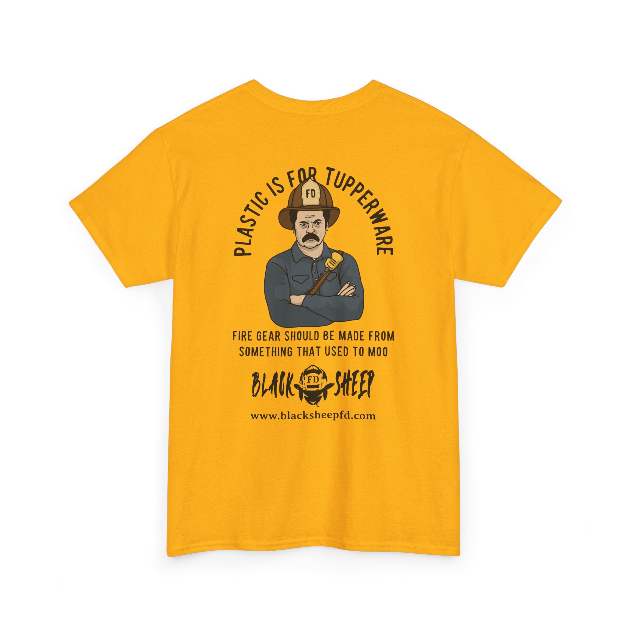 Black Sheep "Plastic Is For Tupperware" Heavy Tee