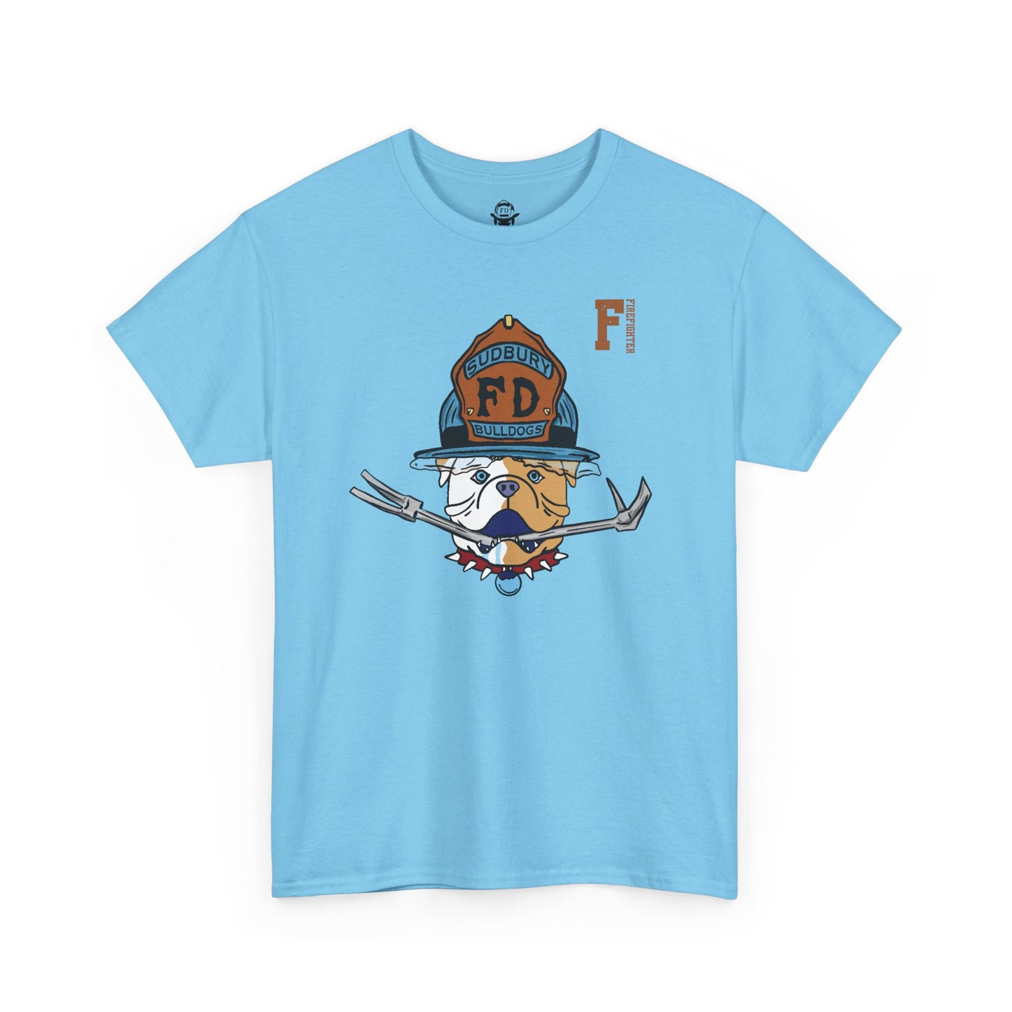 Firefighter Sudbury Bulldogs FD Tee — Lettered "F" Firefighter T-Shirt