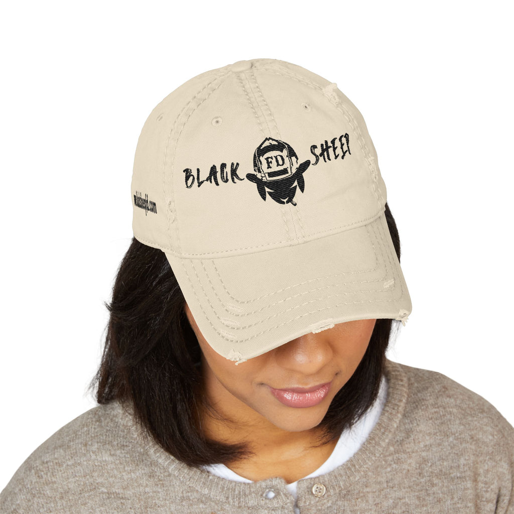 Black Sheep Distressed Hat (Embroidered)