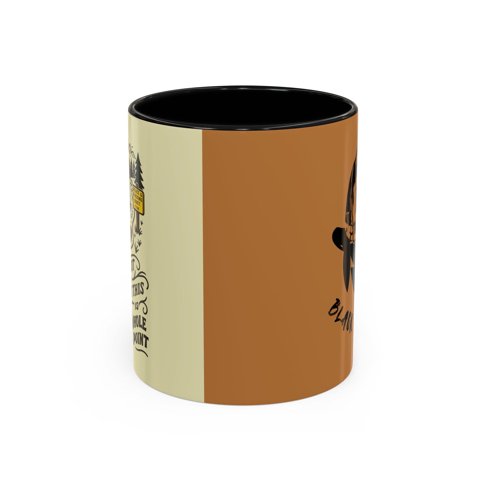 Black Sheep "Peace & Quiet" Premo Artwork Coffee Mug (Brown/Black Accents)