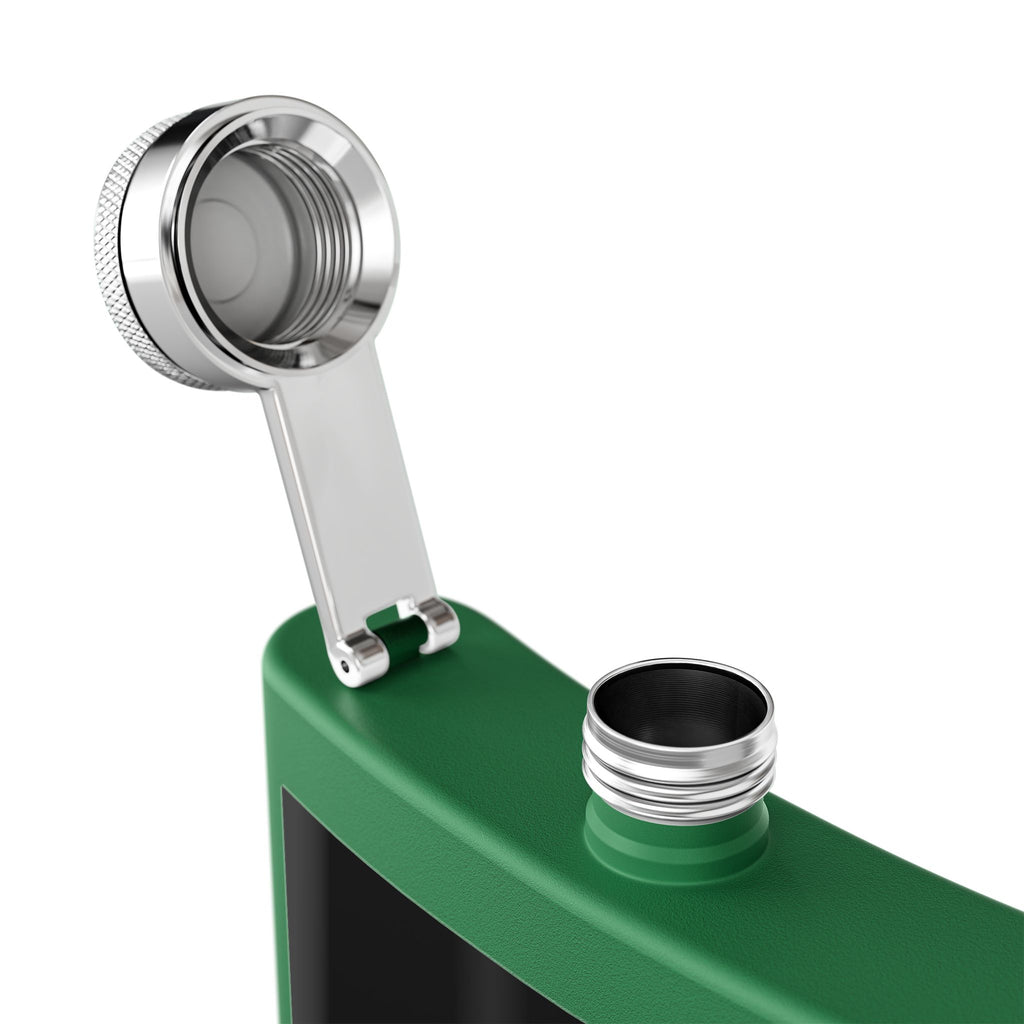 6oz Stainless Steel Flask — Black Sheep 'FTMP PTB' Knuckle Tattoo Design