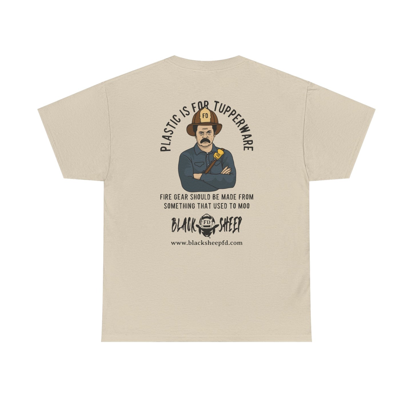 Black Sheep "Plastic Is For Tupperware" Heavy Tee