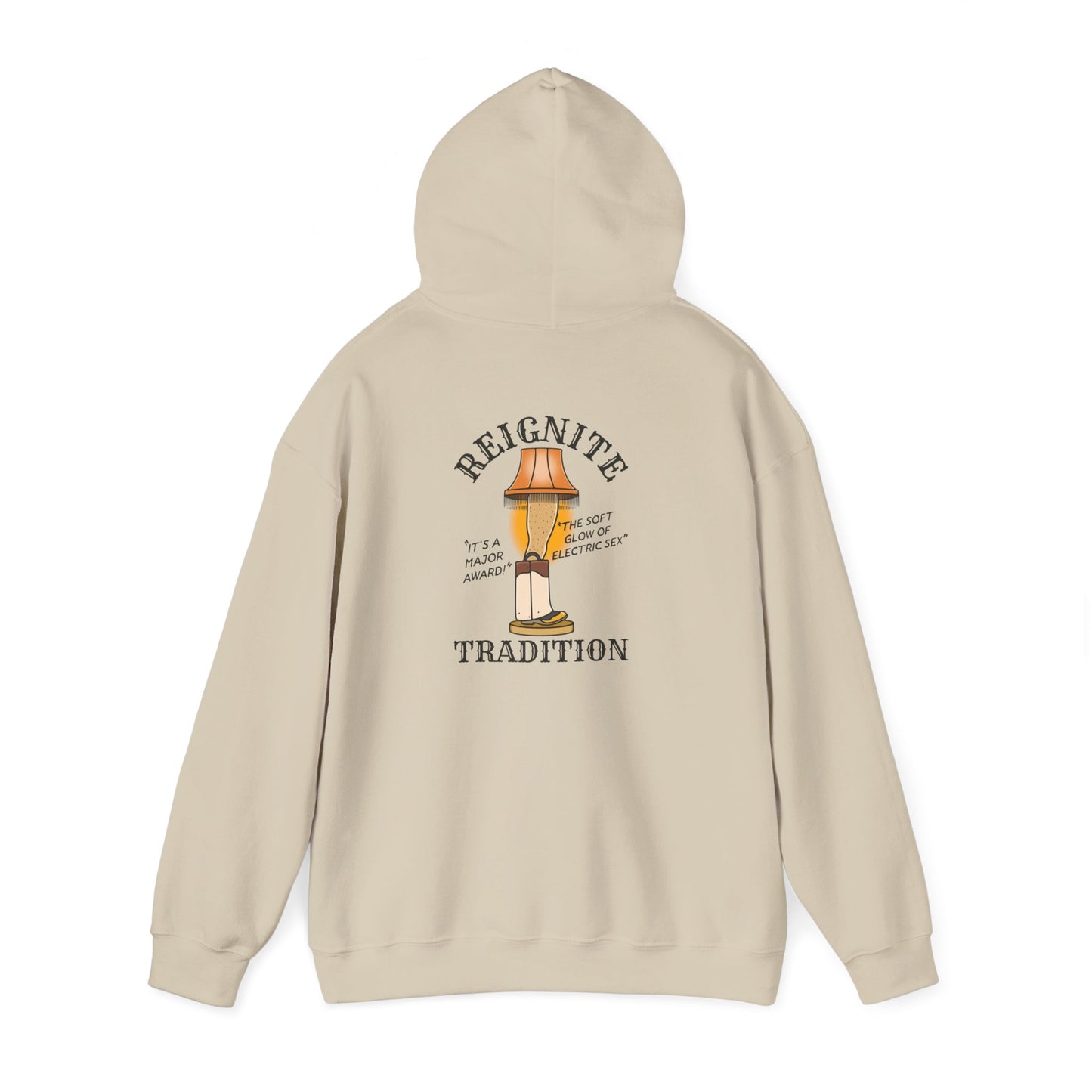 Retro Lamp Tradition Hoodie — "Reignite Tradition" Hoodie