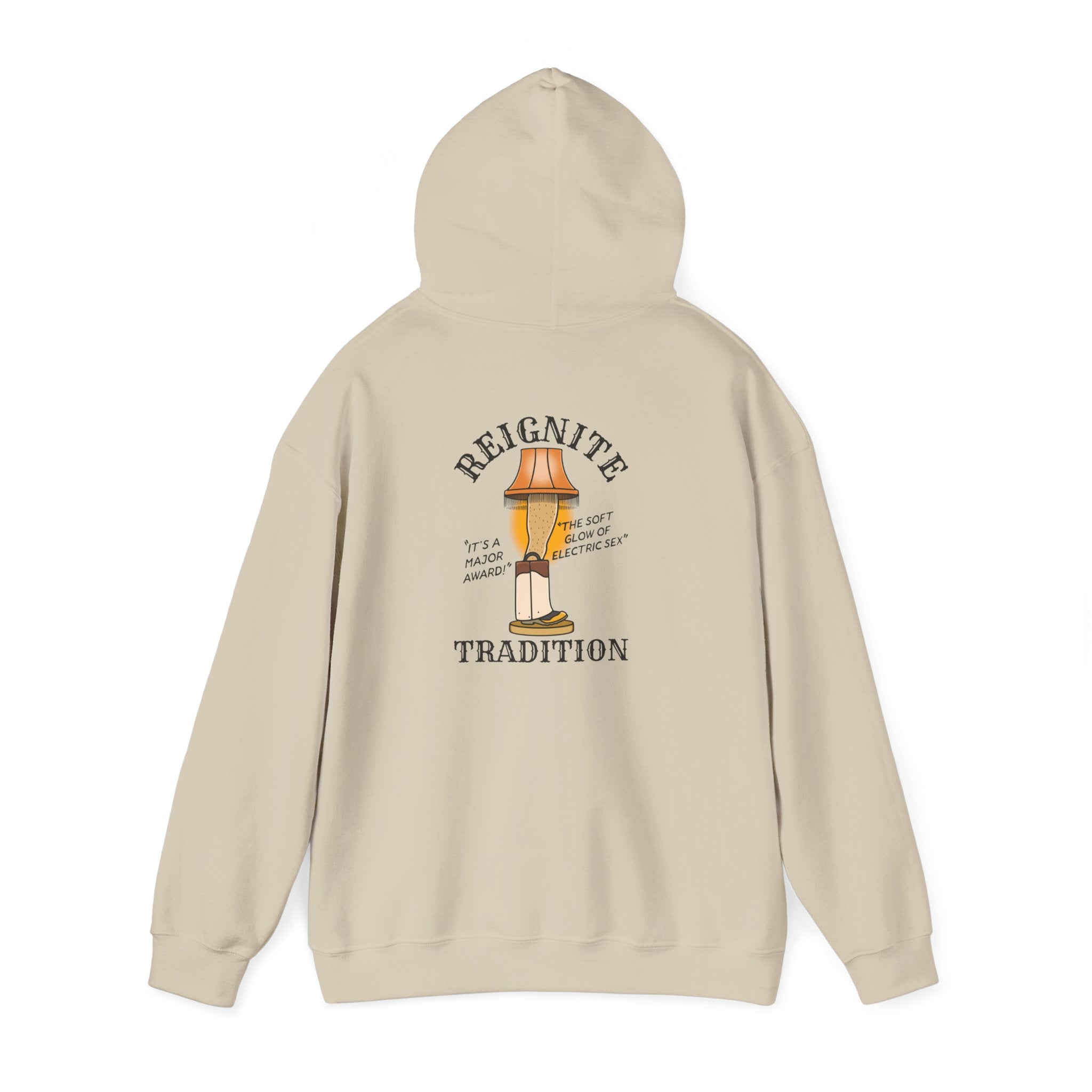 Retro Lamp Tradition Hoodie — "Reignite Tradition" Hoodie