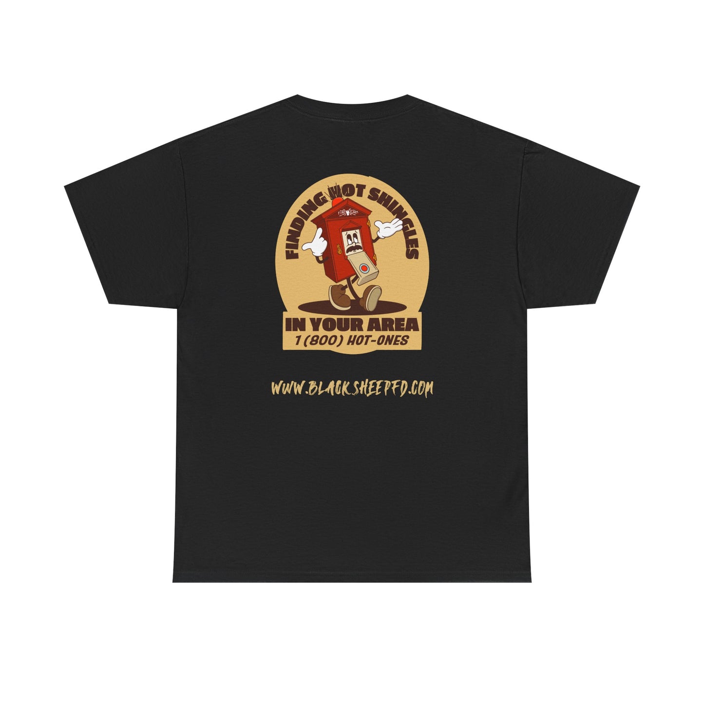 Fire Alarm Box "Looking For Hot Shingles" Heavy Blend Tee