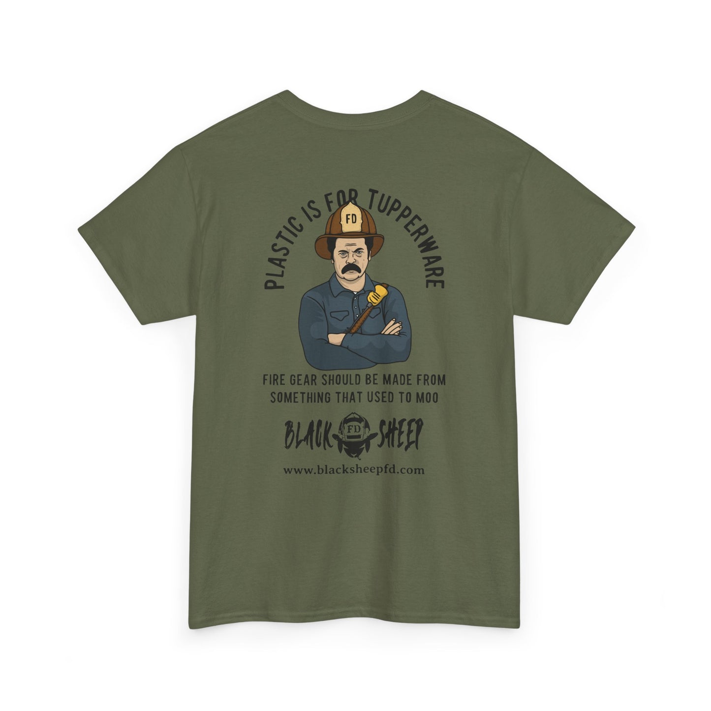 Black Sheep "Plastic Is For Tupperware" Heavy Tee