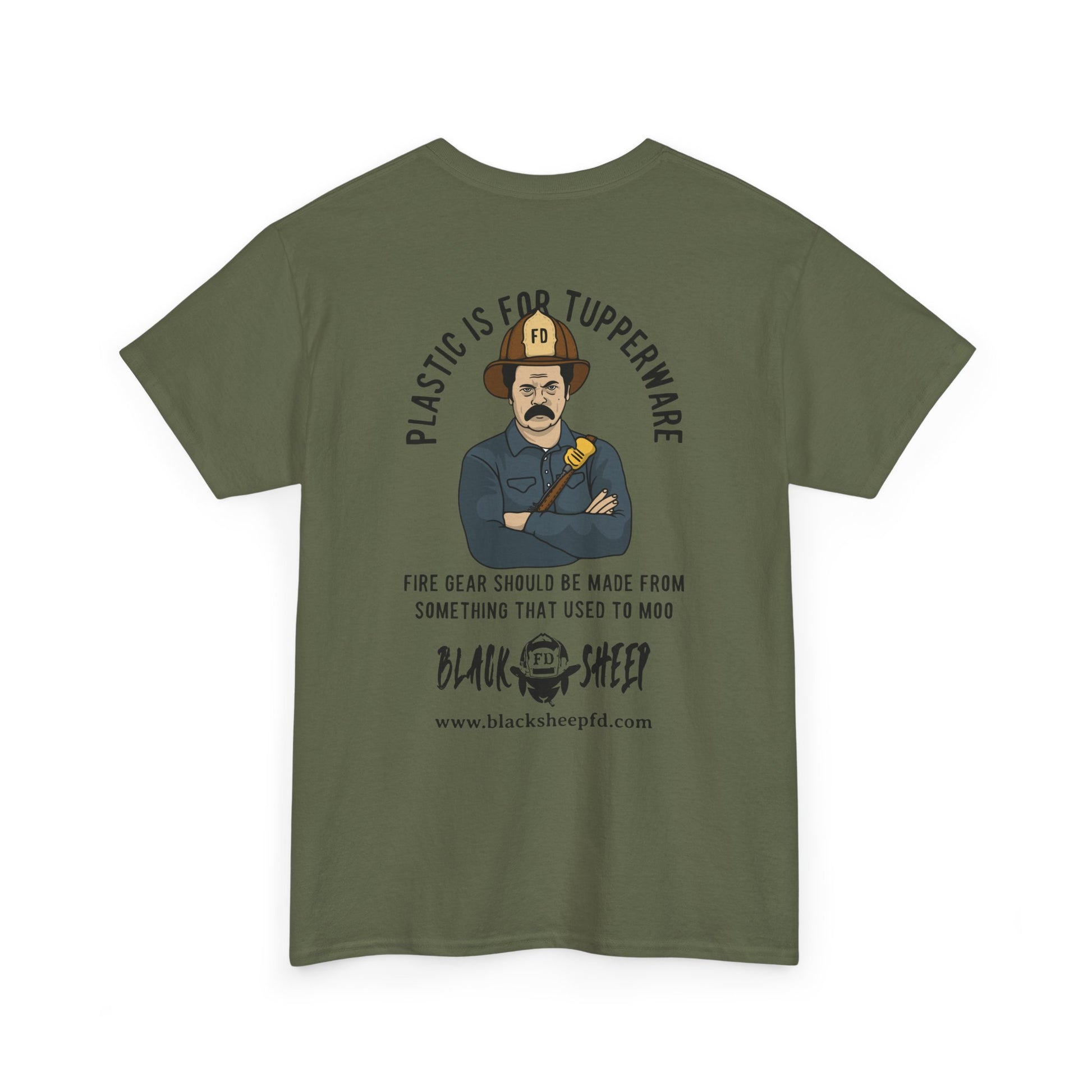 Black Sheep "Plastic Is For Tupperware" Heavy Tee