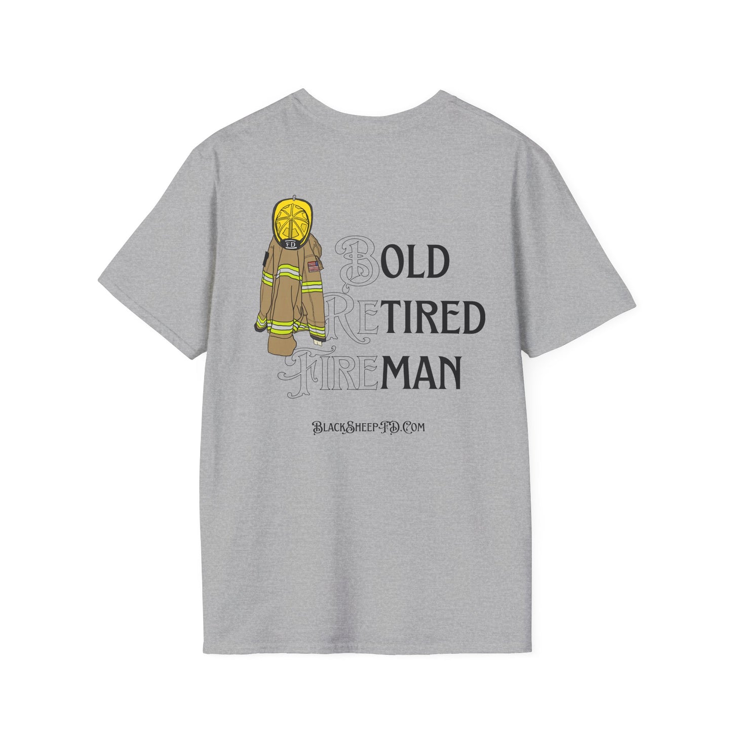 Bold Retired Fireman - Old Tired Man Graphic Tee