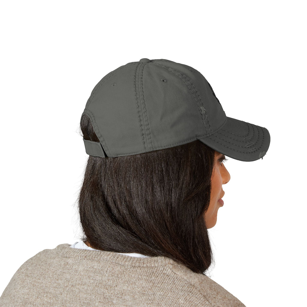 Black Sheep Distressed Hat (Embroidered)