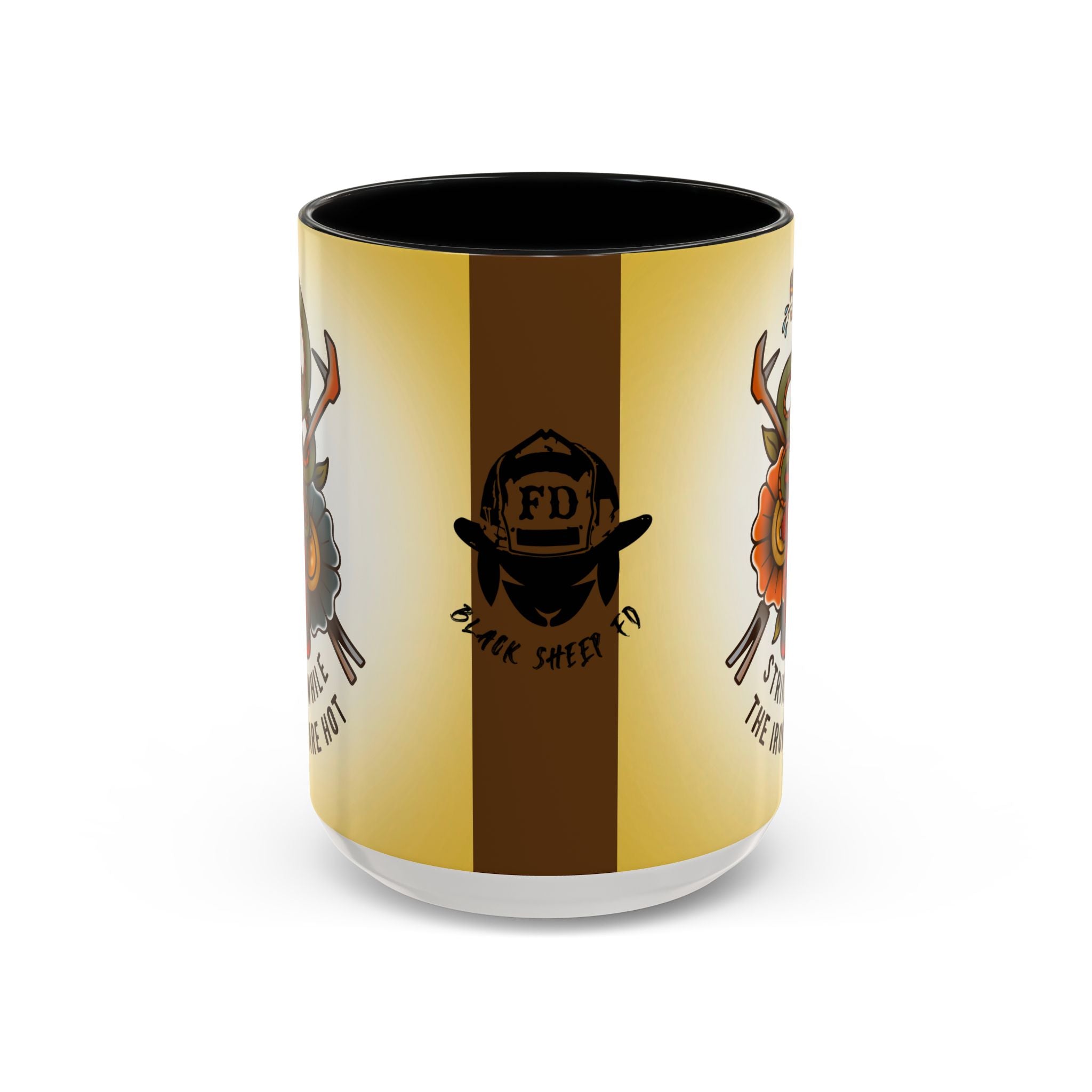 Black Sheep "Strike While The Irons Are Hot" Premo Artwork Coffee Mug (Brown/Black Accents)
