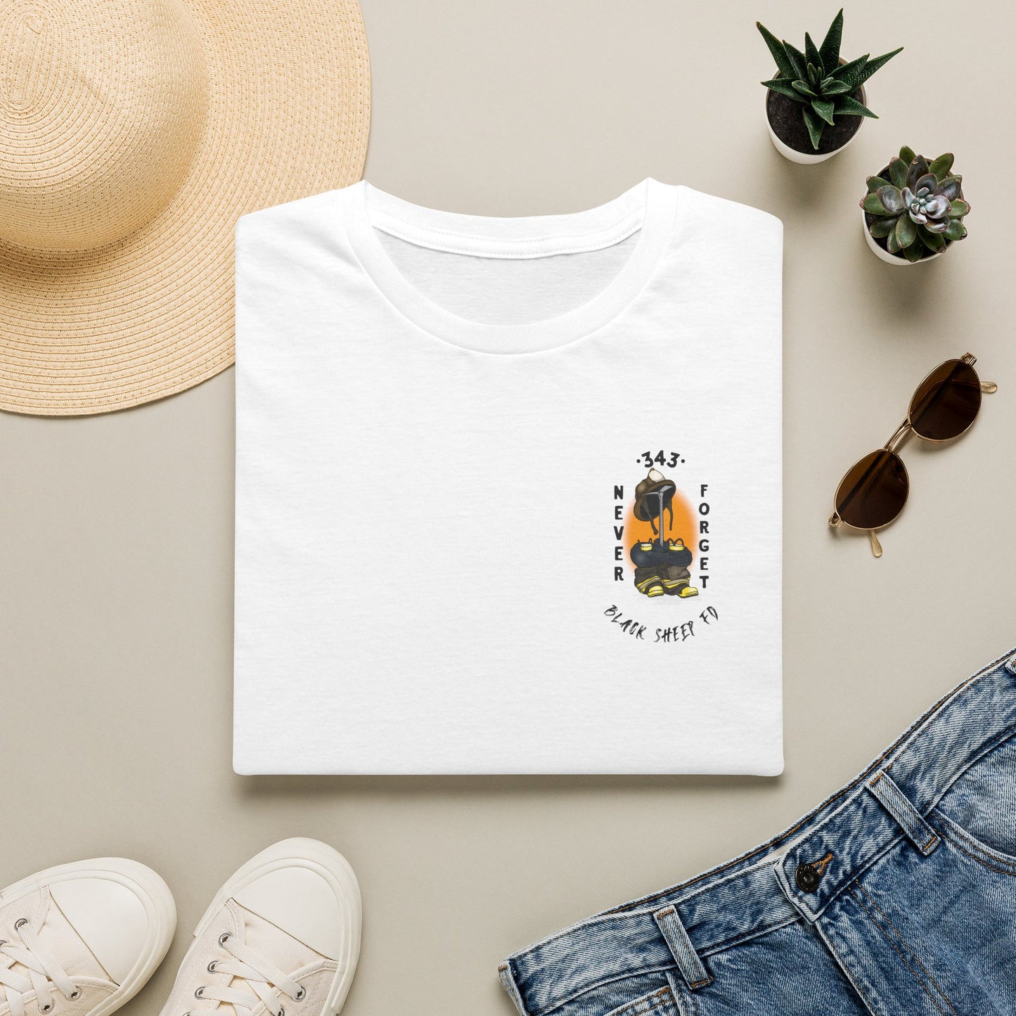 343 Never Forget Memorial Graphic Tee