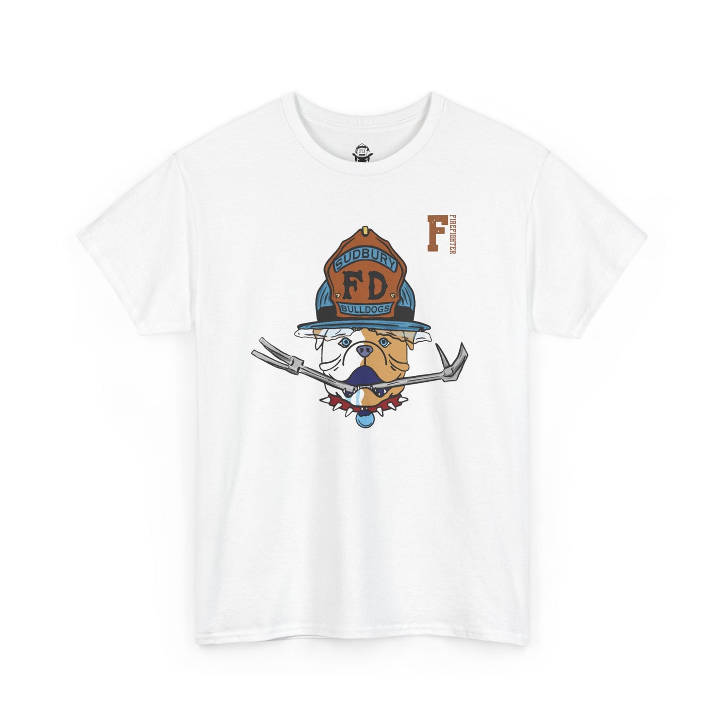 Firefighter Sudbury Bulldogs FD Tee — Lettered "F" Firefighter T-Shirt