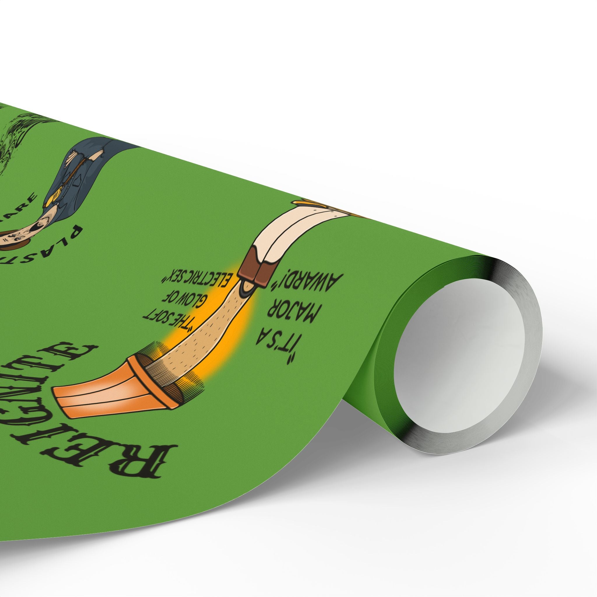 Wrapping Paper Roll — Retro Vintage Barber Tools Pattern