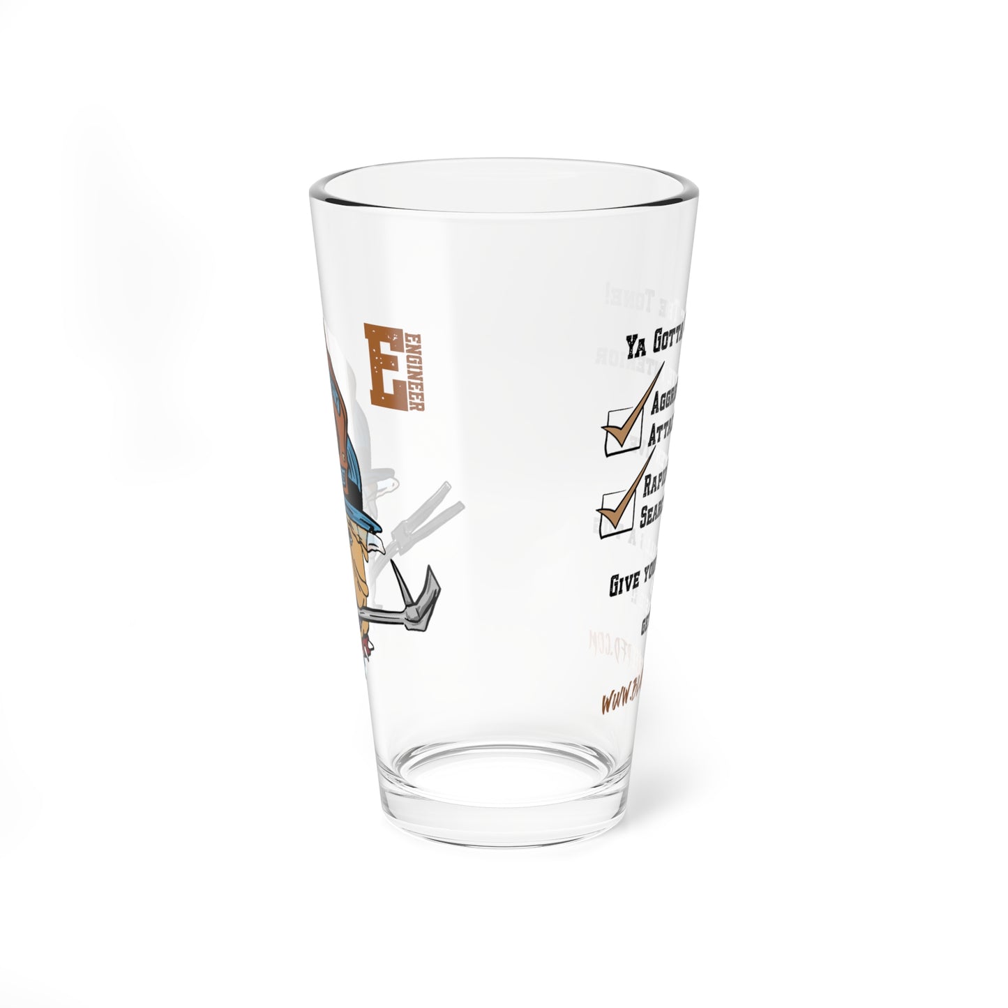Firefighter Sudbury Bulldogs 16oz Glass – ENGINEER Pint Glass