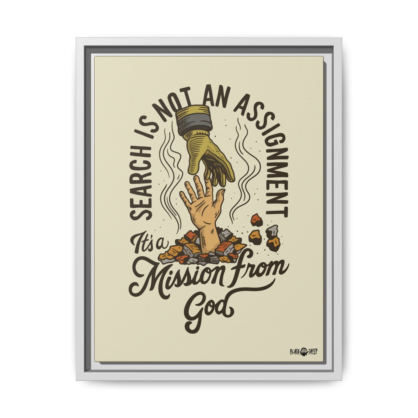 Black Sheep "More Than An Assignment" Framed Canvas Art by M.Premo