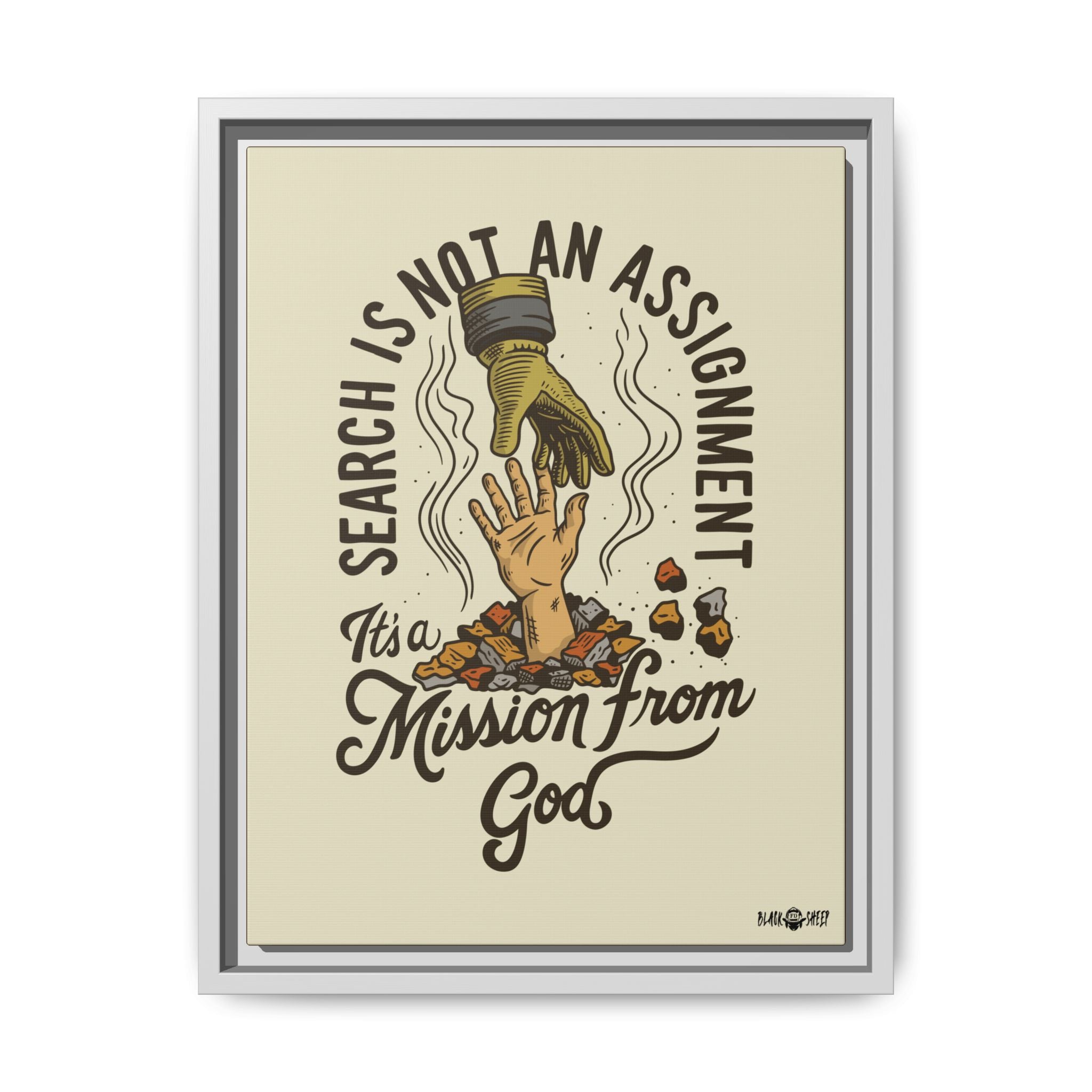 Black Sheep "More Than An Assignment" Framed Canvas Art by M.Premo