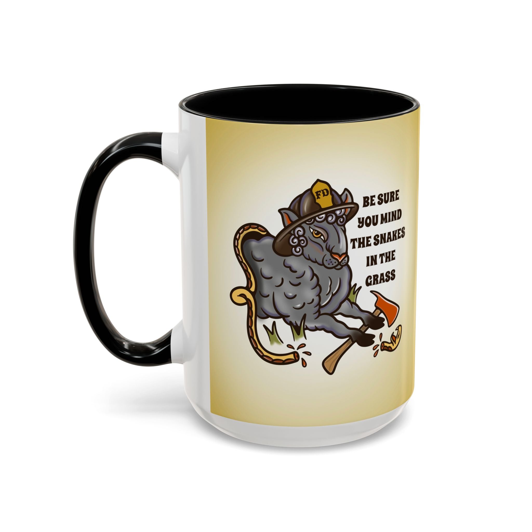 Black Sheep "Mind the Snakes" Premo Artwork Coffee Mug (Brown/Black Accents)