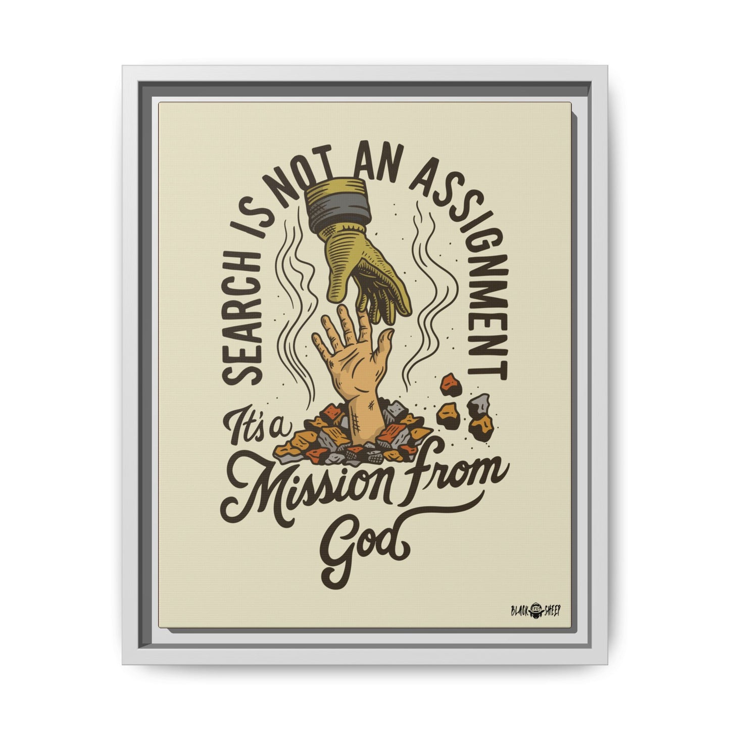 Black Sheep "More Than An Assignment" Framed Canvas Art by M.Premo