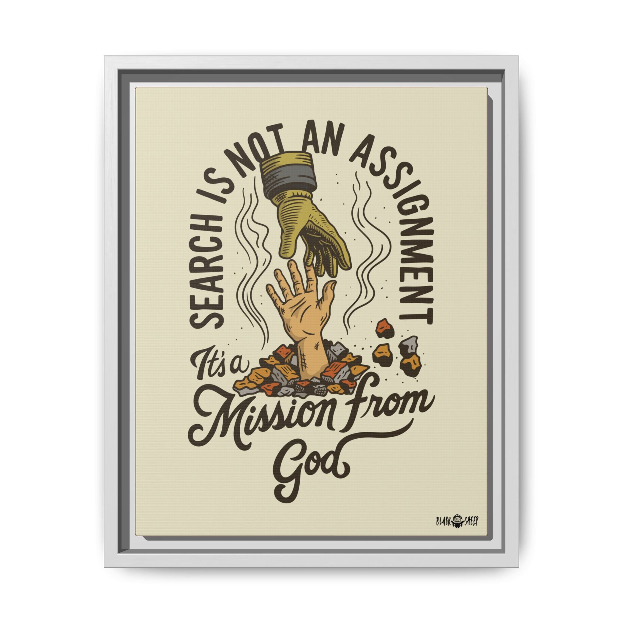 Black Sheep "More Than An Assignment" Framed Canvas Art by M.Premo