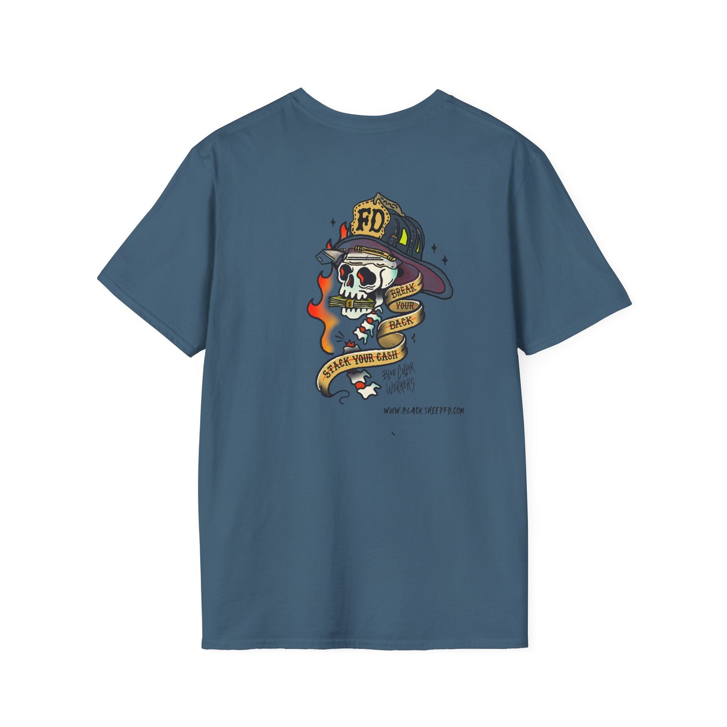 Blue Collar "Break'n Backs / Stack'n Cash" Firefighter Tee