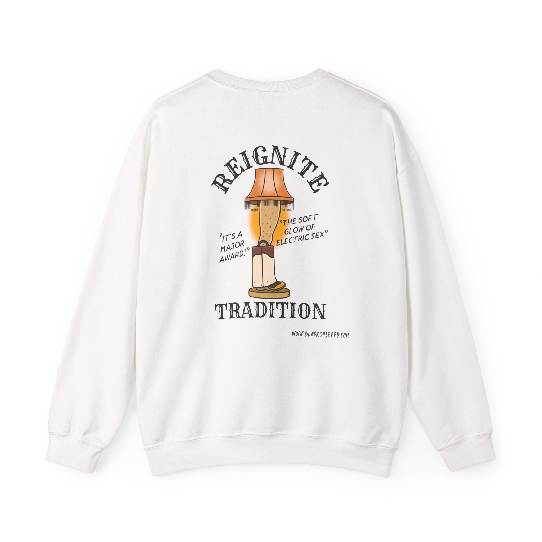 "Reiginate Tradition" Crewneck Sweatshirt - Unisex Heavy Blend with Nostalgic Lamp Design