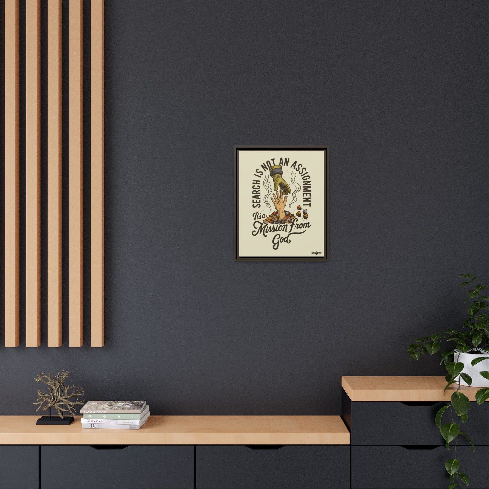 Black Sheep "More Than An Assignment" Framed Canvas Art by M.Premo